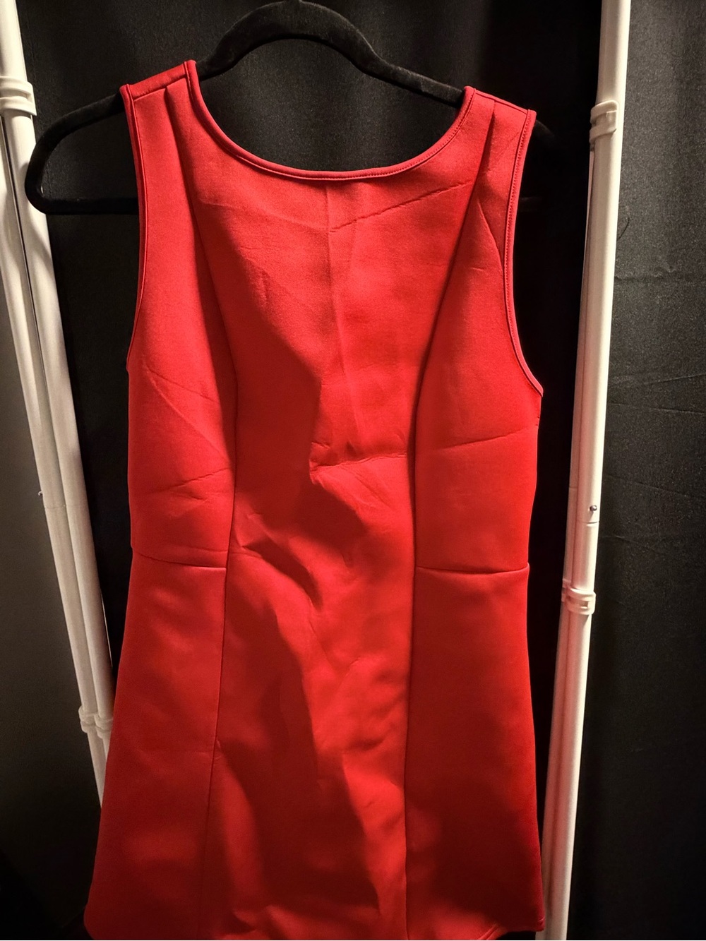 Women's Red Sleeveless Mini Shift Dress